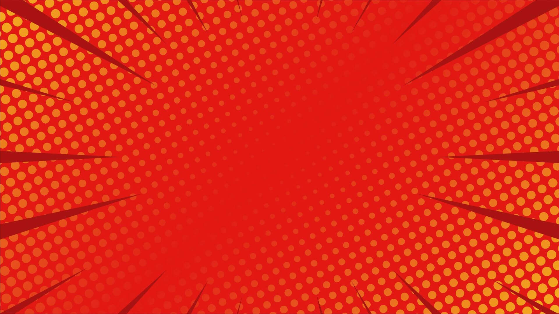 Bright red and gold vintage comic background
