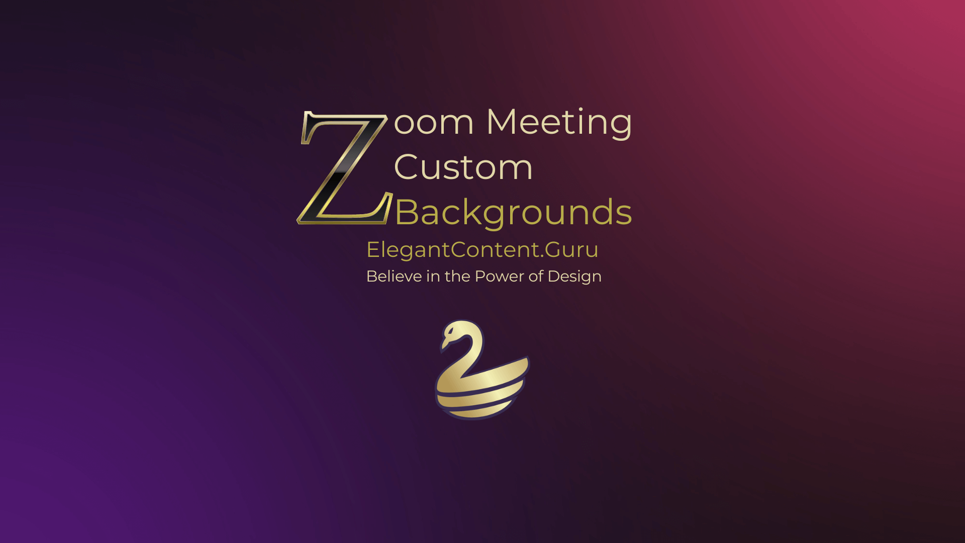 Zoom Virtual Meeting Backgrounds with Logos Believe in the Power of Design