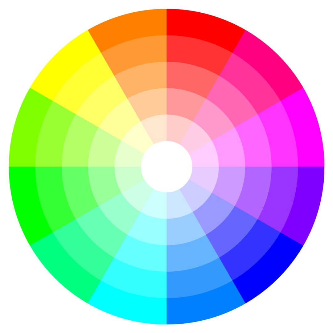 The color wheel chart makes it easier to select your color scheme.